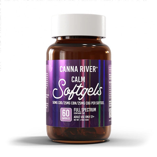 Canna River CBD Calm Softgels Full Spectrum | 60 Count